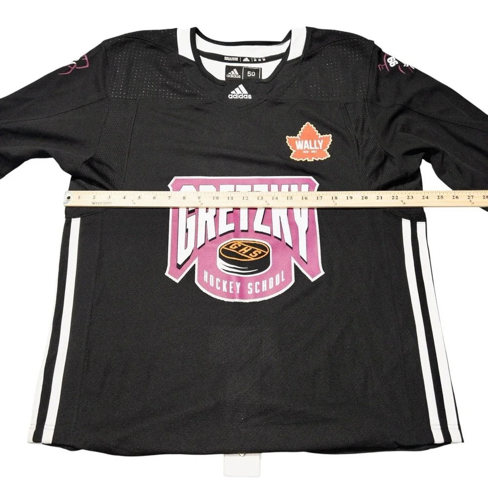Adidas Wayne Gretzky Hockey School Jersey Mens 50 Fight Strap NHL #99 LA‎ Kings